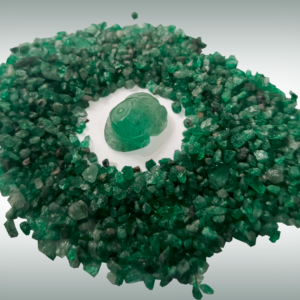 Tallado en esmeralda. Sapito miniatura